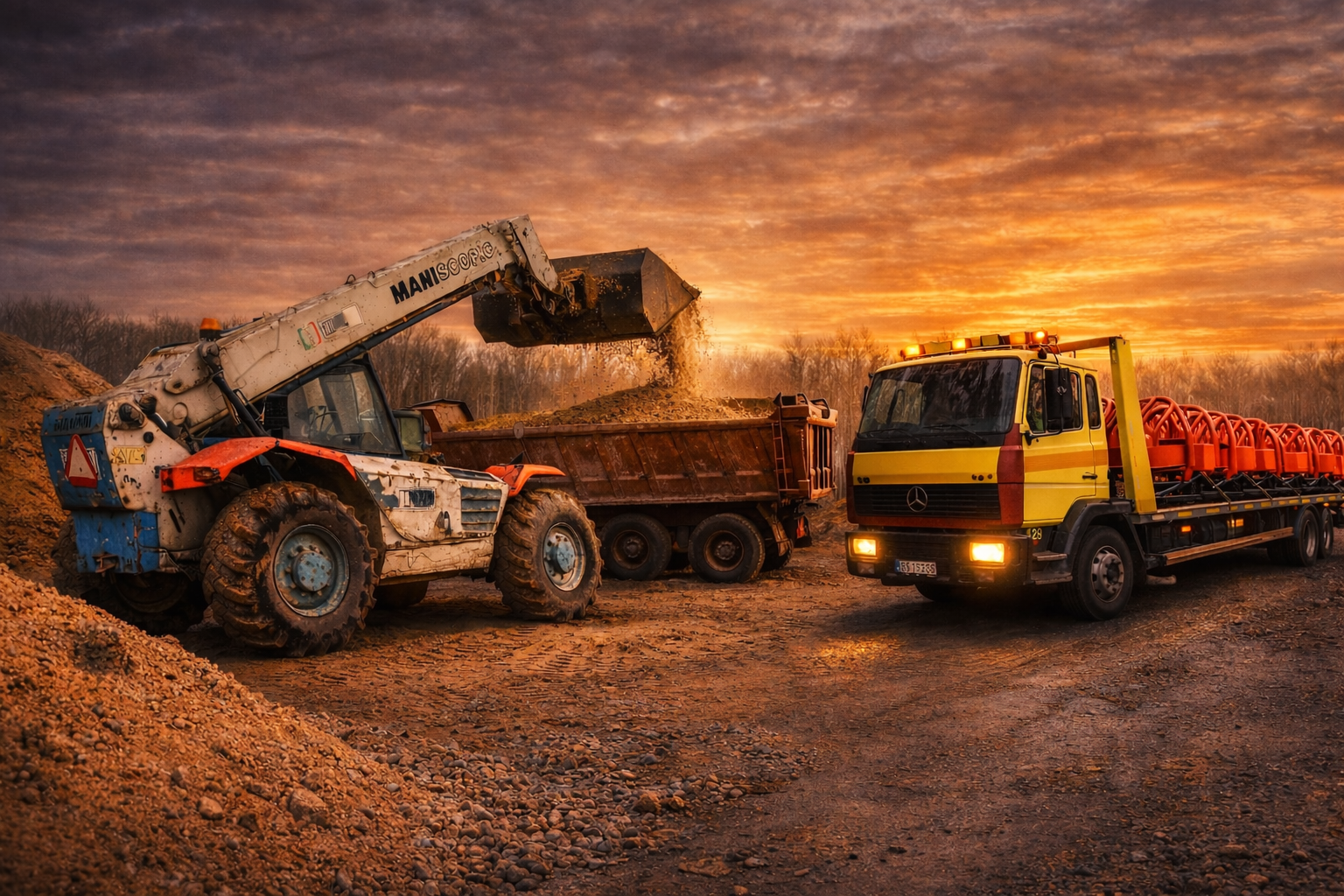 Sprzedaż maszyn rolniczych i budowlanych oraz kruszyw – czarnoziem, kamień, żwir z transportem AGROKRAJ.PL